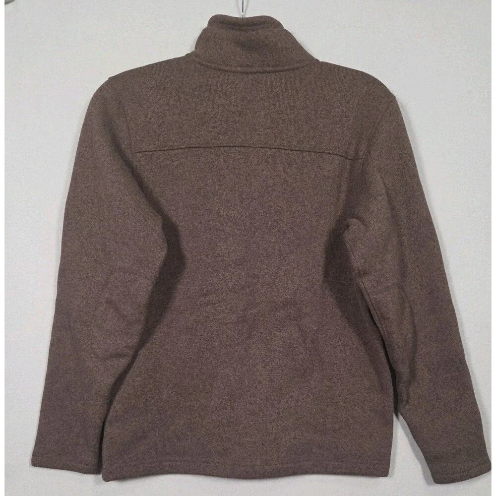 The North Face Sweatshirt Mens M Brown Fleece 1/4 Zip Mock Neck Pullover